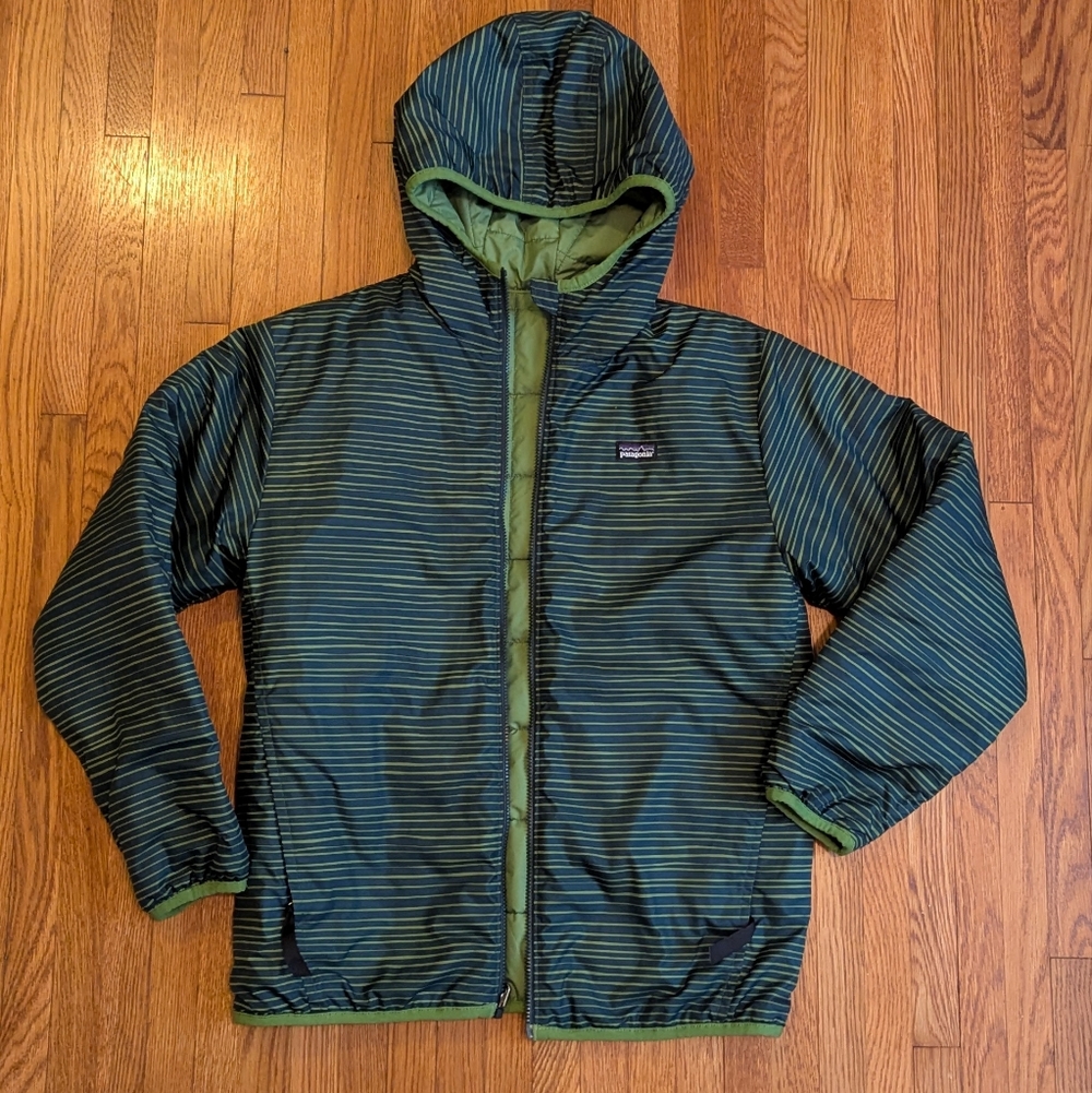 Patagonia Kids Reversible Green Puffer Jacket - Picture 2 of 6